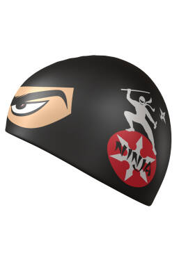 M0571 03 0 01W Junior silicone cap NINJA, One size - 3