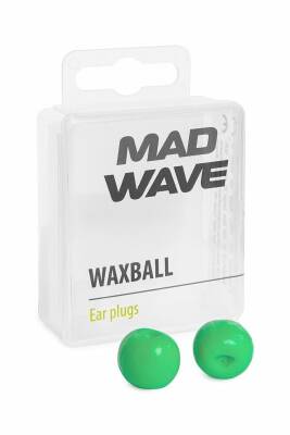 Mad Wave Earplugs WAXBALL Green