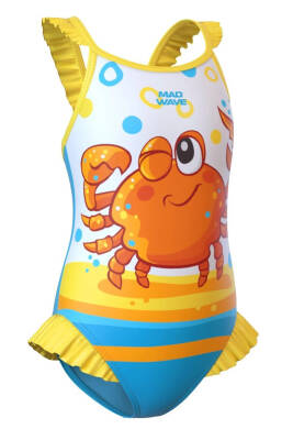 Mad Wave Kız Çocuk Mayosu Bella N2, Beyaz