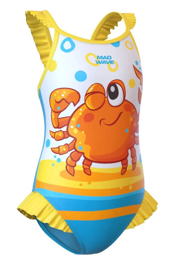 Mad Wave Kız Çocuk Mayosu Bella N2, Beyaz - 1