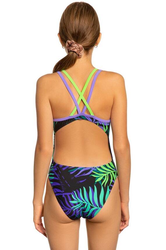 Mad Wave Kız Çocuk Mayosu Crossback junior Anti-ch - 3