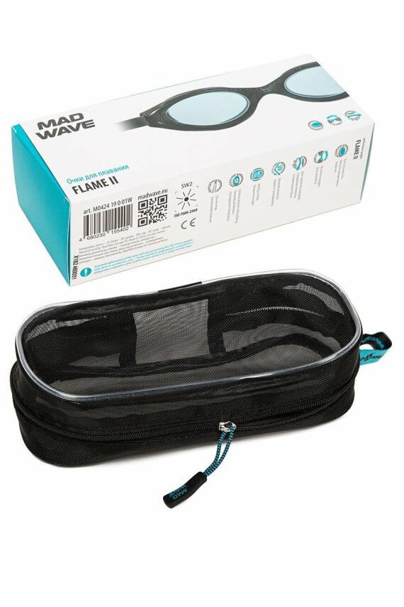 Mad Wave Yüzme Gözlüğü Flame II, One size, Black - 4